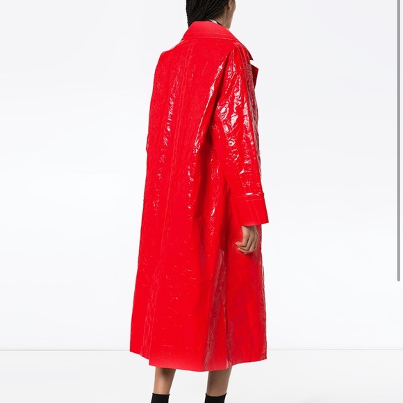 STAND STUDIO Lexie Red faux patent-leather coat - Picture 7 of 9